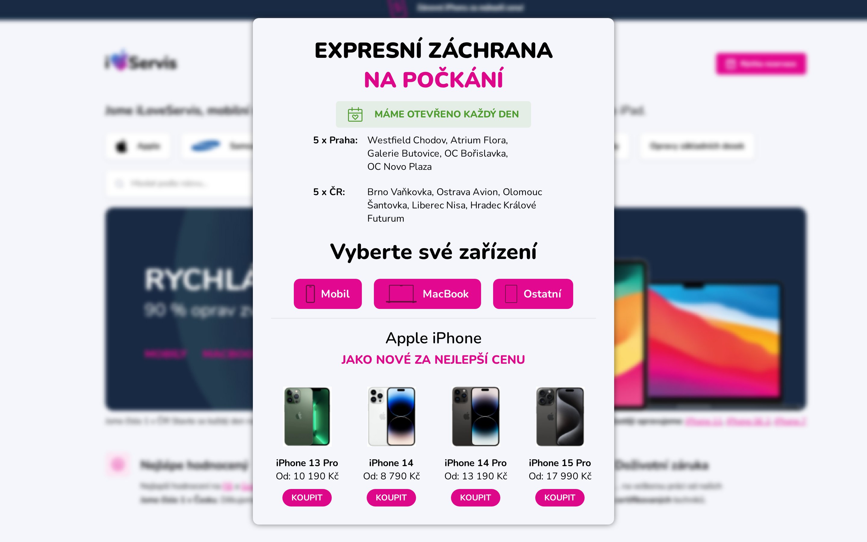 pomoc-mobil.cz — transparent microsite by iloveservis