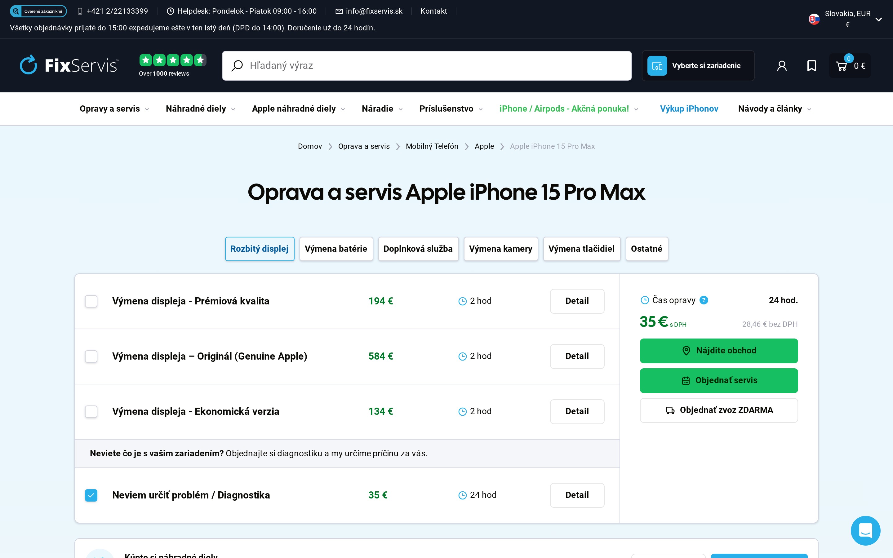 fixservis.sk — Slovakia #1 repair network